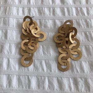 Olympian linked-disk earrings